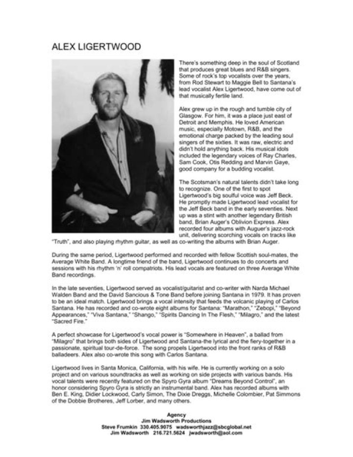 Alex Ligertwood - Bio, Age, Wiki, Facts and Family