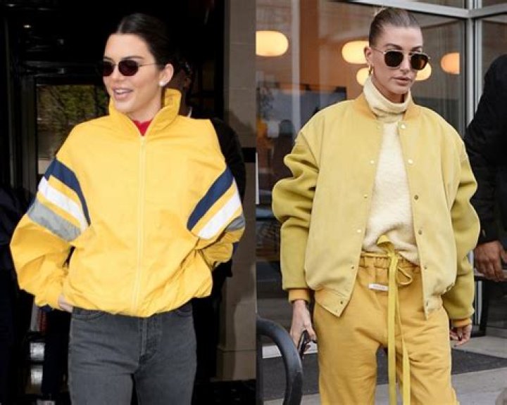 Hailey Baldwin Vs. The Karjenner Sisters In Yellow Tracksuits — PICS