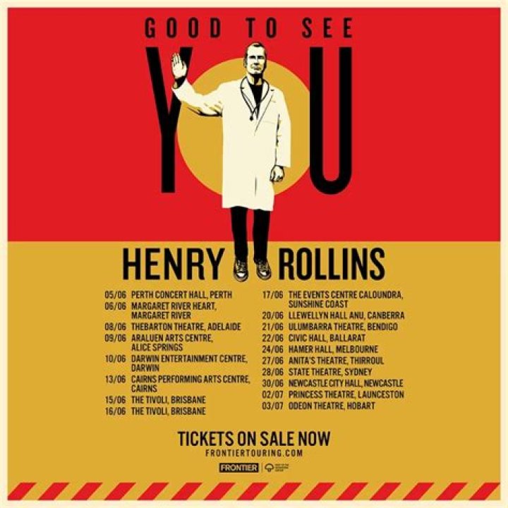 Henry Rollins Expands the 2022 Good to See You Tour With Dates in Malaysia, Singapore, Japan, and Thailand