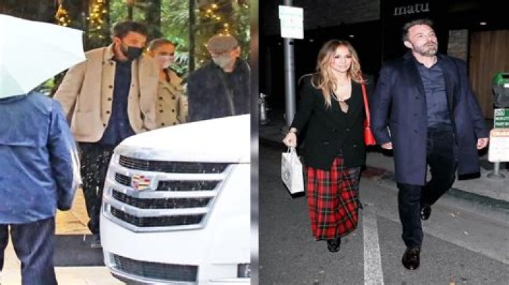Jennifer Lopez Wears Cutout Blouse With High-Slit Plaid Skirt On Date Night With Ben Affleck