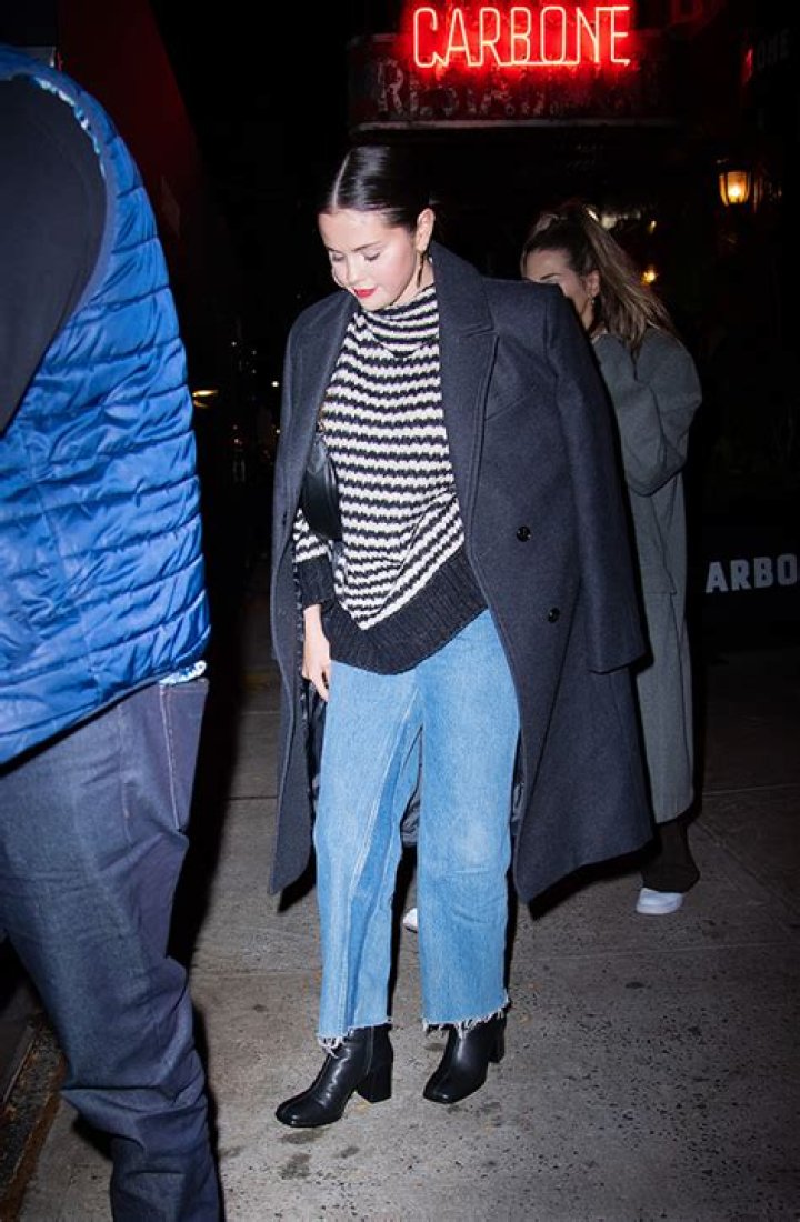 Selena Gomez Rocked A Striped Sweater With Jeans While Out In NYC & You Can Shop Her Fall Top For Under $170