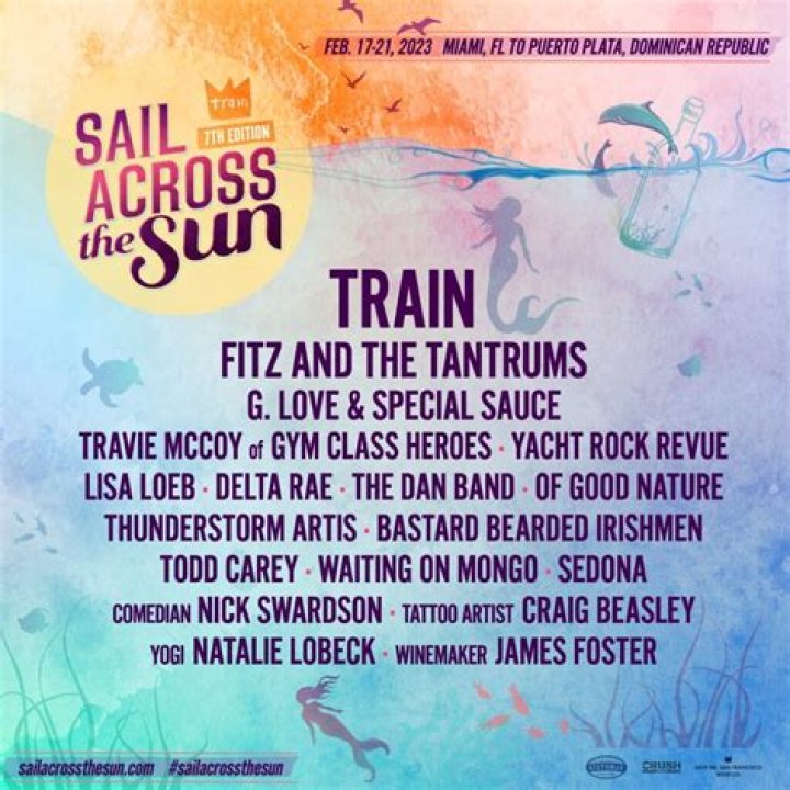 Sixthman, Crush Music and Train Announce New Cruise – ‘Sail Across the Sun’ With G. Love, Lisa Loeb, Fitz & the Tantrums, and More