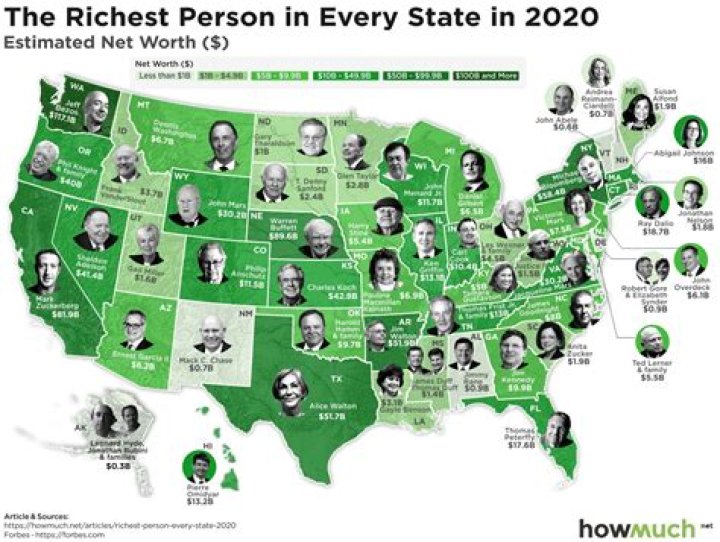 The Richest Person In Every State In The United States (2016)
