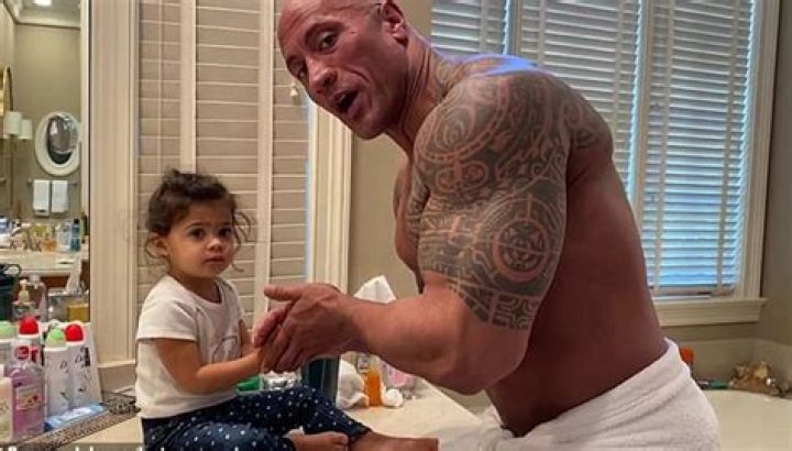 The Rock Sings ‘Moana’ Song While Teaching Daughter, 1, How To Wash Her Hands In Adorable Video